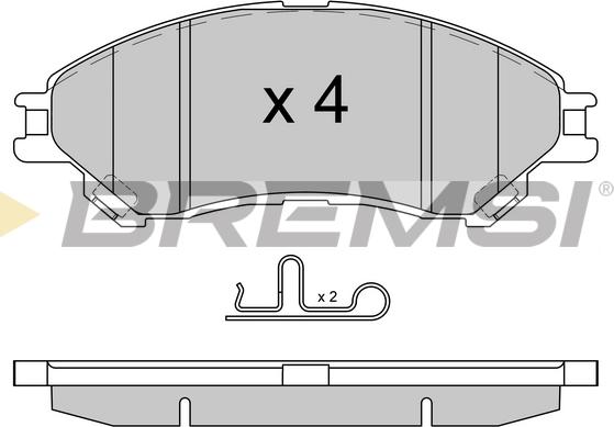 Bremsi BP3603 - Гальмівні колодки, дискові гальма autozip.com.ua