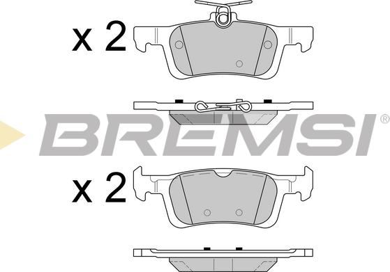 Bremsi BP3602 - Гальмівні колодки, дискові гальма autozip.com.ua