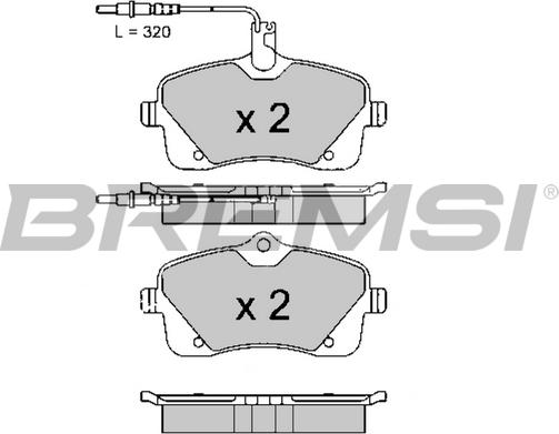 Bremsi BP3618 - Гальмівні колодки, дискові гальма autozip.com.ua