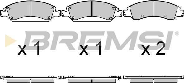 Bremsi BP3684 - Гальмівні колодки, дискові гальма autozip.com.ua