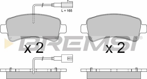 Bremsi BP3681 - Гальмівні колодки, дискові гальма autozip.com.ua