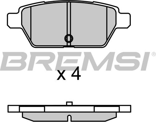 Bremsi BP3683 - Гальмівні колодки, дискові гальма autozip.com.ua
