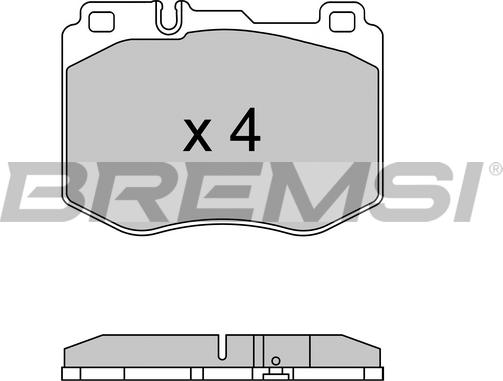 Bremsi BP3634 - Гальмівні колодки, дискові гальма autozip.com.ua