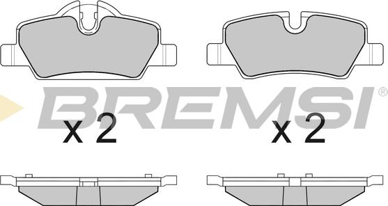 Bremsi BP3632 - Гальмівні колодки, дискові гальма autozip.com.ua