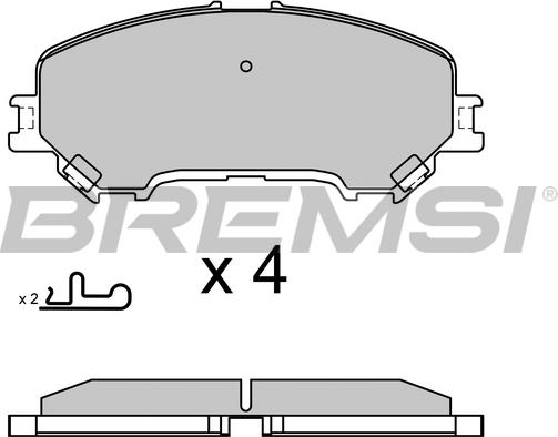 Bremsi BP3629 - Гальмівні колодки, дискові гальма autozip.com.ua