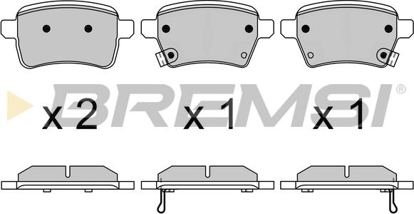 Bremsi BP3627 - Гальмівні колодки, дискові гальма autozip.com.ua
