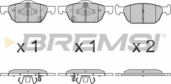 Bremsi BP3674 - Гальмівні колодки, дискові гальма autozip.com.ua