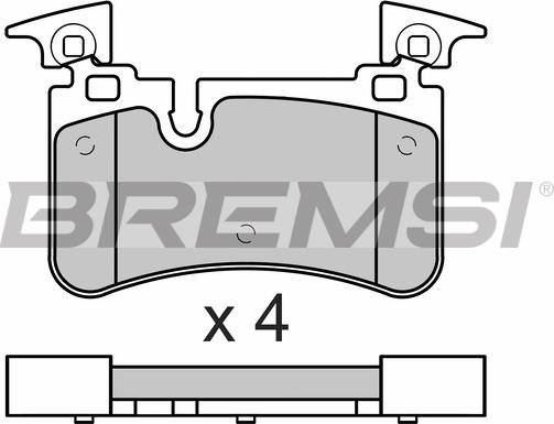 Bremsi BP3676 - Гальмівні колодки, дискові гальма autozip.com.ua