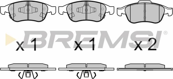 Bremsi BP3671 - Гальмівні колодки, дискові гальма autozip.com.ua