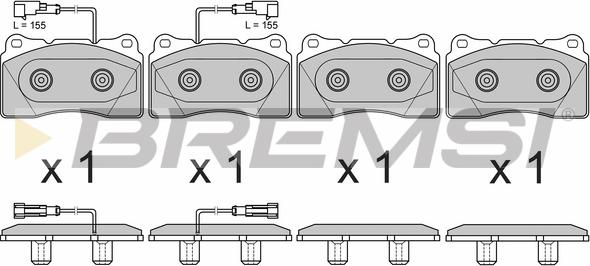 Bremsi BP3678 - Гальмівні колодки, дискові гальма autozip.com.ua