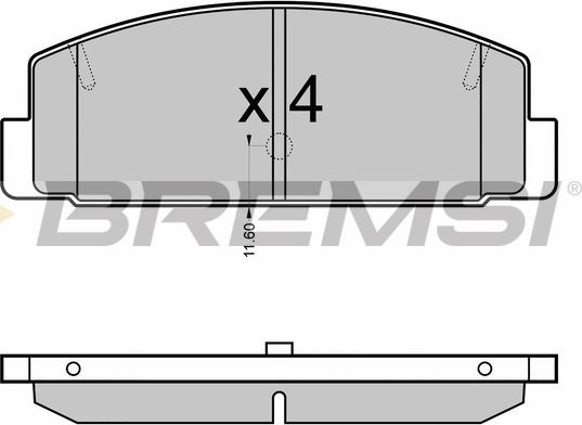 Bremsi BP3090 - Гальмівні колодки, дискові гальма autozip.com.ua