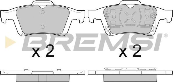 Bremsi BP3091 - Гальмівні колодки, дискові гальма autozip.com.ua