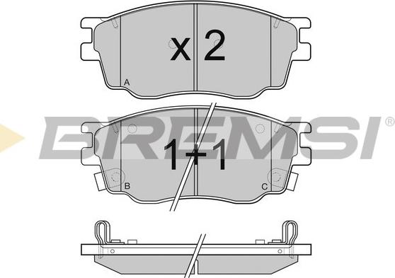 Bremsi BP3092 - Гальмівні колодки, дискові гальма autozip.com.ua