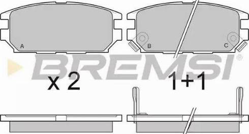 Bremsi BP3046 - Гальмівні колодки, дискові гальма autozip.com.ua