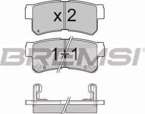 Bremsi BP3043 - Гальмівні колодки, дискові гальма autozip.com.ua