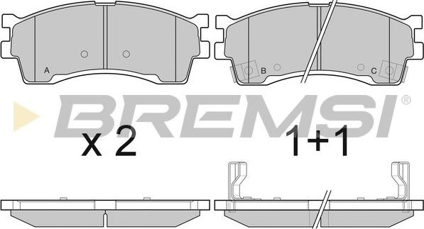 Bremsi BP3055 - Гальмівні колодки, дискові гальма autozip.com.ua