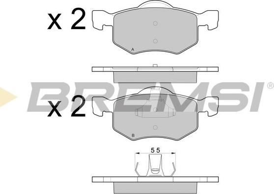 Bremsi BP3058 - Гальмівні колодки, дискові гальма autozip.com.ua