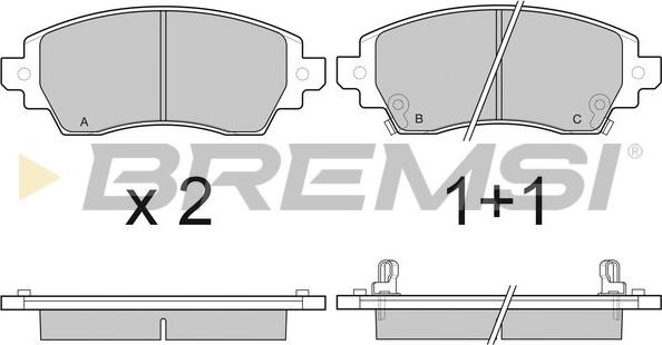 Bremsi BP3053 - Гальмівні колодки, дискові гальма autozip.com.ua