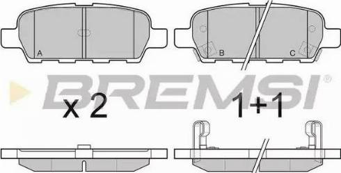 Bremsi BP3067 - Гальмівні колодки, дискові гальма autozip.com.ua