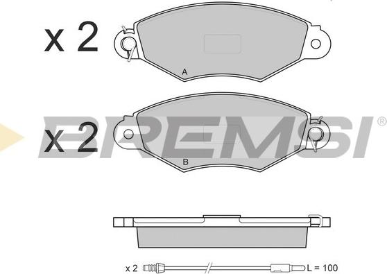 Bremsi BP3019 - Гальмівні колодки, дискові гальма autozip.com.ua