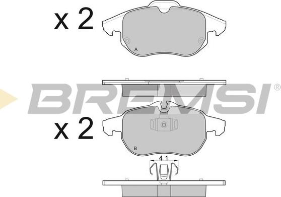 Bremsi BP3014 - Гальмівні колодки, дискові гальма autozip.com.ua