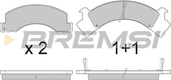 Bremsi BP3084 - Гальмівні колодки, дискові гальма autozip.com.ua