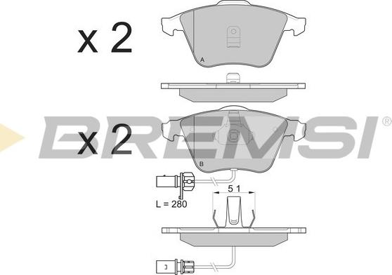 Bremsi BP3081 - Гальмівні колодки, дискові гальма autozip.com.ua