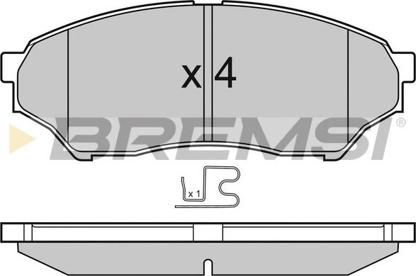 Bremsi BP3036 - Гальмівні колодки, дискові гальма autozip.com.ua