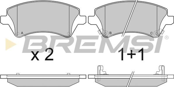 Bremsi BP3030 - Гальмівні колодки, дискові гальма autozip.com.ua