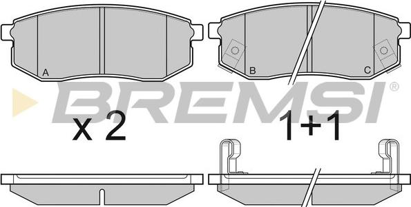 Bremsi BP3029 - Гальмівні колодки, дискові гальма autozip.com.ua