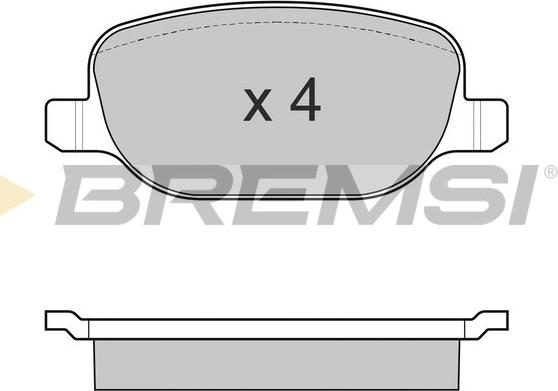 Bremsi BP3024 - Гальмівні колодки, дискові гальма autozip.com.ua