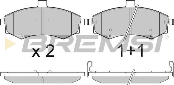 Bremsi BP3079 - Гальмівні колодки, дискові гальма autozip.com.ua