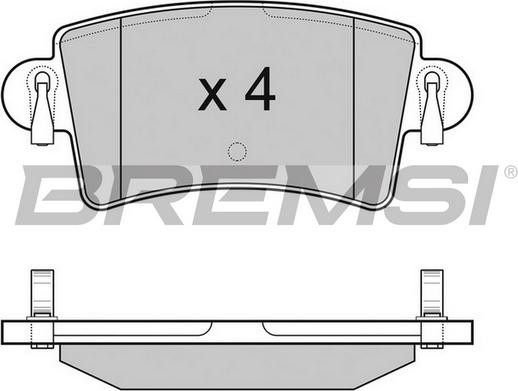 Bremsi BP3074TR - Гальмівні колодки, дискові гальма autozip.com.ua