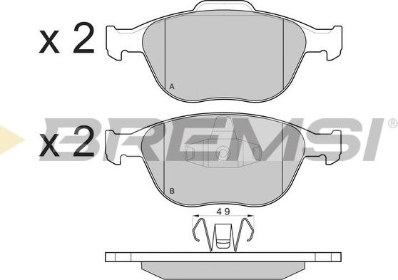 Bremsi BP3078 - Гальмівні колодки, дискові гальма autozip.com.ua