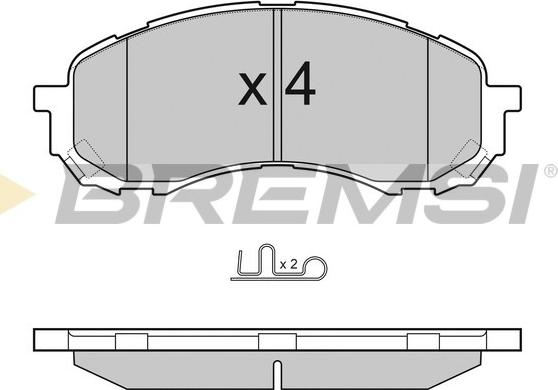 Bremsi BP3141 - Гальмівні колодки, дискові гальма autozip.com.ua