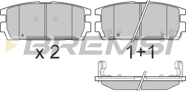 Bremsi BP3143 - Гальмівні колодки, дискові гальма autozip.com.ua