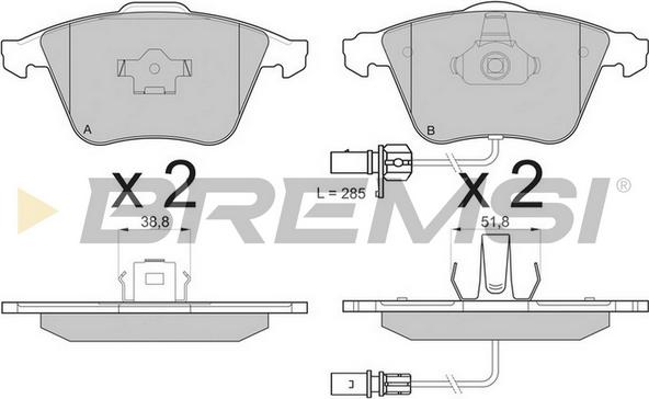 Bremsi BP3150CE - Гальмівні колодки, дискові гальма autozip.com.ua