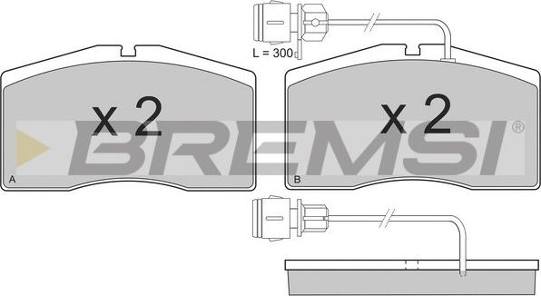 Bremsi BP3152 - Гальмівні колодки, дискові гальма autozip.com.ua