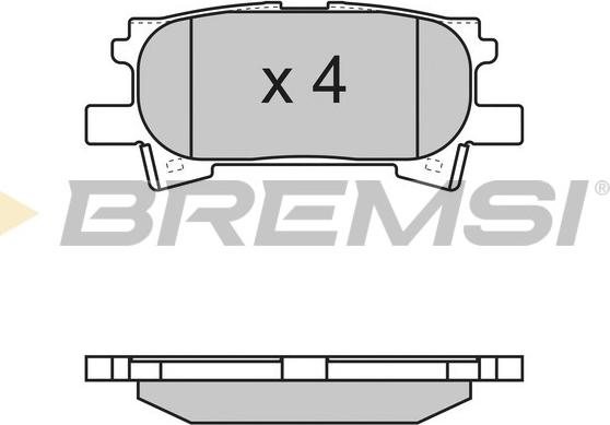 Bremsi BP3169 - Гальмівні колодки, дискові гальма autozip.com.ua