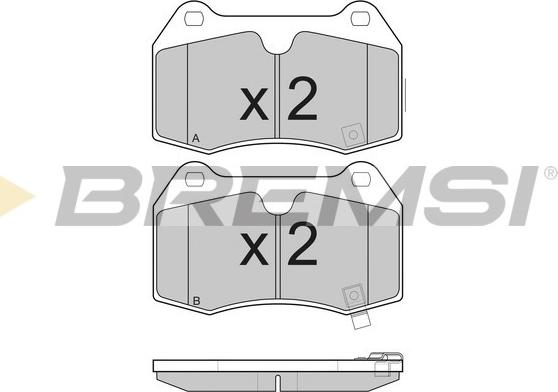 Bremsi BP3165 - Гальмівні колодки, дискові гальма autozip.com.ua