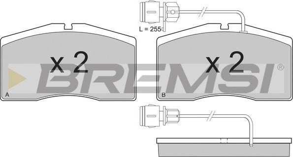 Bremsi BP3160 - Гальмівні колодки, дискові гальма autozip.com.ua