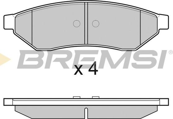 Bremsi BP3162 - Гальмівні колодки, дискові гальма autozip.com.ua