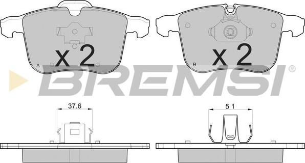 Bremsi BP3109 - Гальмівні колодки, дискові гальма autozip.com.ua