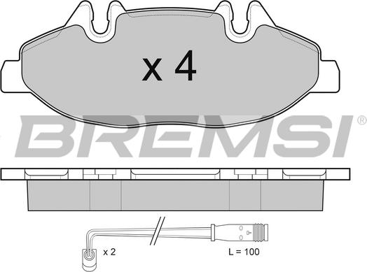 Bremsi BP3100 - Гальмівні колодки, дискові гальма autozip.com.ua