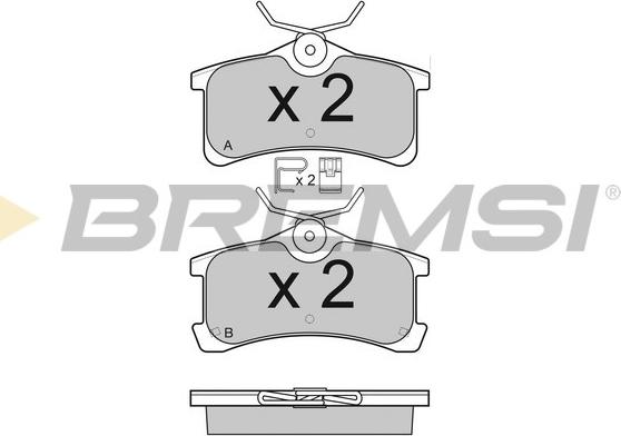 Bremsi BP3107 - Гальмівні колодки, дискові гальма autozip.com.ua