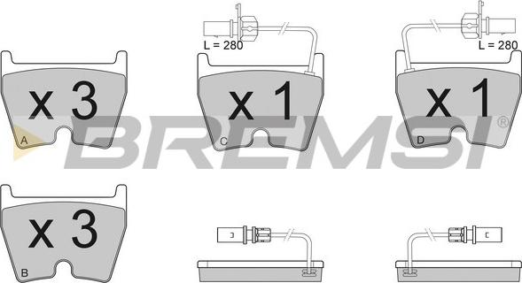 Bremsi BP3114 - Гальмівні колодки, дискові гальма autozip.com.ua