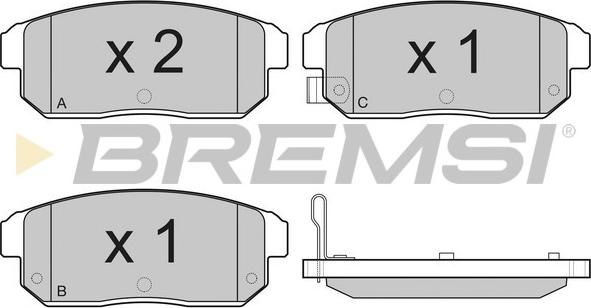 Bremsi BP3184 - Гальмівні колодки, дискові гальма autozip.com.ua