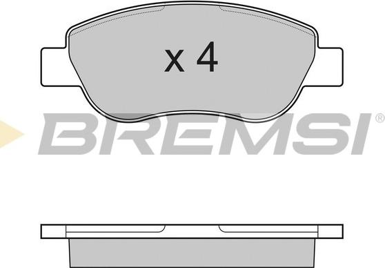 Bremsi BP3186 - Гальмівні колодки, дискові гальма autozip.com.ua