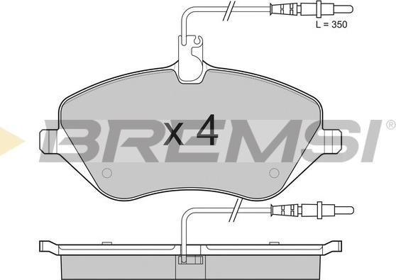 Bremsi BP3181 - Гальмівні колодки, дискові гальма autozip.com.ua