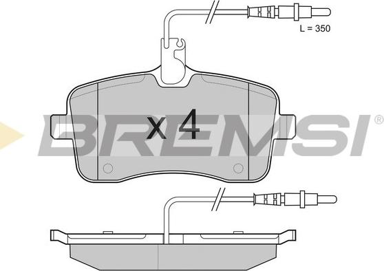 Bremsi BP3182 - Гальмівні колодки, дискові гальма autozip.com.ua